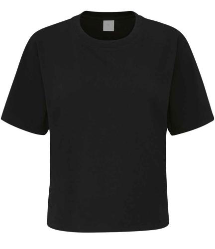 Mantis Ladies Cropped Heavy T-Shirt - BLK - M